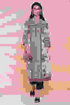 Peach Cotton Straight Kurta image number 4