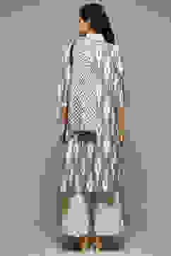 Green Cotton Blend Straight Yarndyed 2 Piece Set image number 4