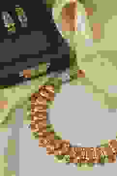 Gold Brass Necklace Set image number 0