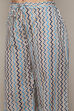 Royal Blue Cotton Straight Printed Kurta Straight Palazzo Suit Set image number 2