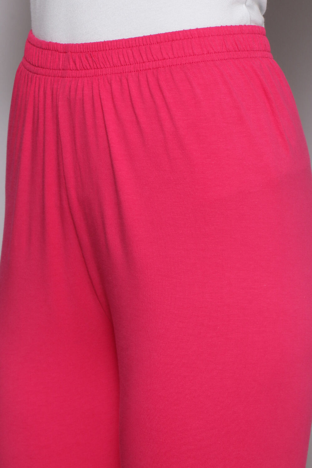 Fuchsia Cotton Blend Solid Churidar image number 5
