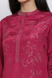 Magenta Viscose Straight Printed Kurta image number 1