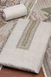 Fawn Linen Unstitched Suit Set image number 1