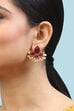 Red Brass Earrings image number 1