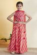 Pink Polyester Straight Suit Set image number 6
