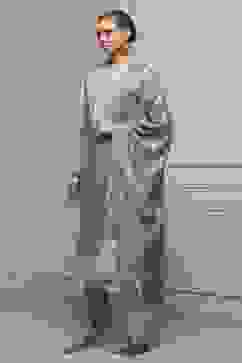 Green Cotton Blend Thread Embroidered Unstitched Suit Set image number 4