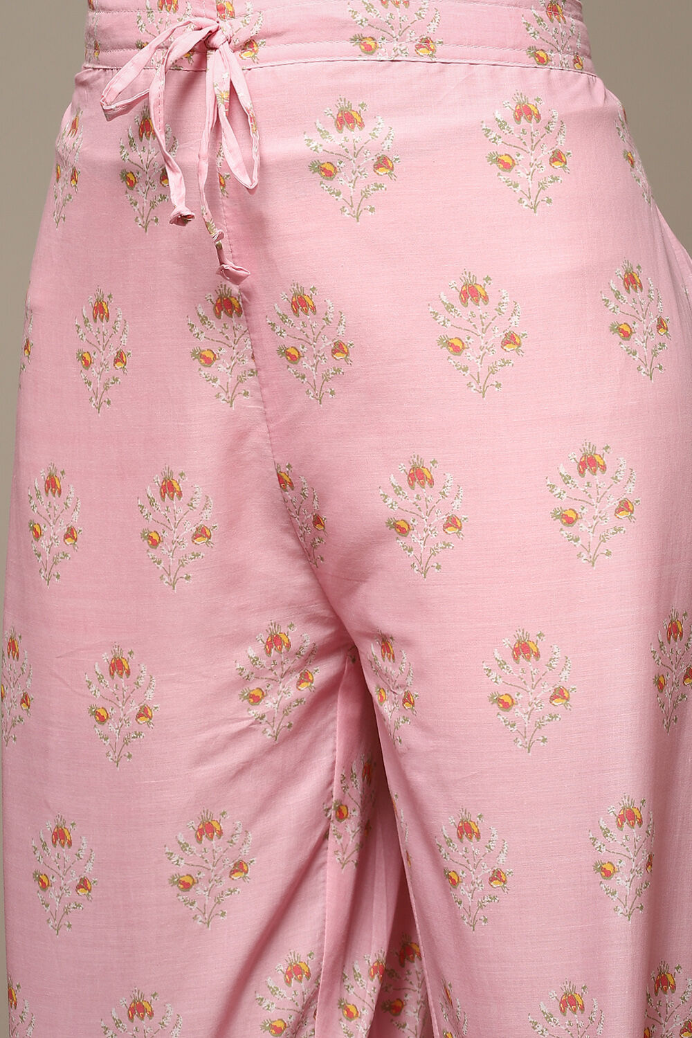 Teal Cotton A-Line Kurta Palazzo Suit Set image number 2