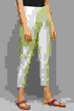 Beige Viscose Narrow Pant image number 4