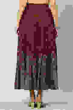 Brown LIVA Flared Skirt image number 4