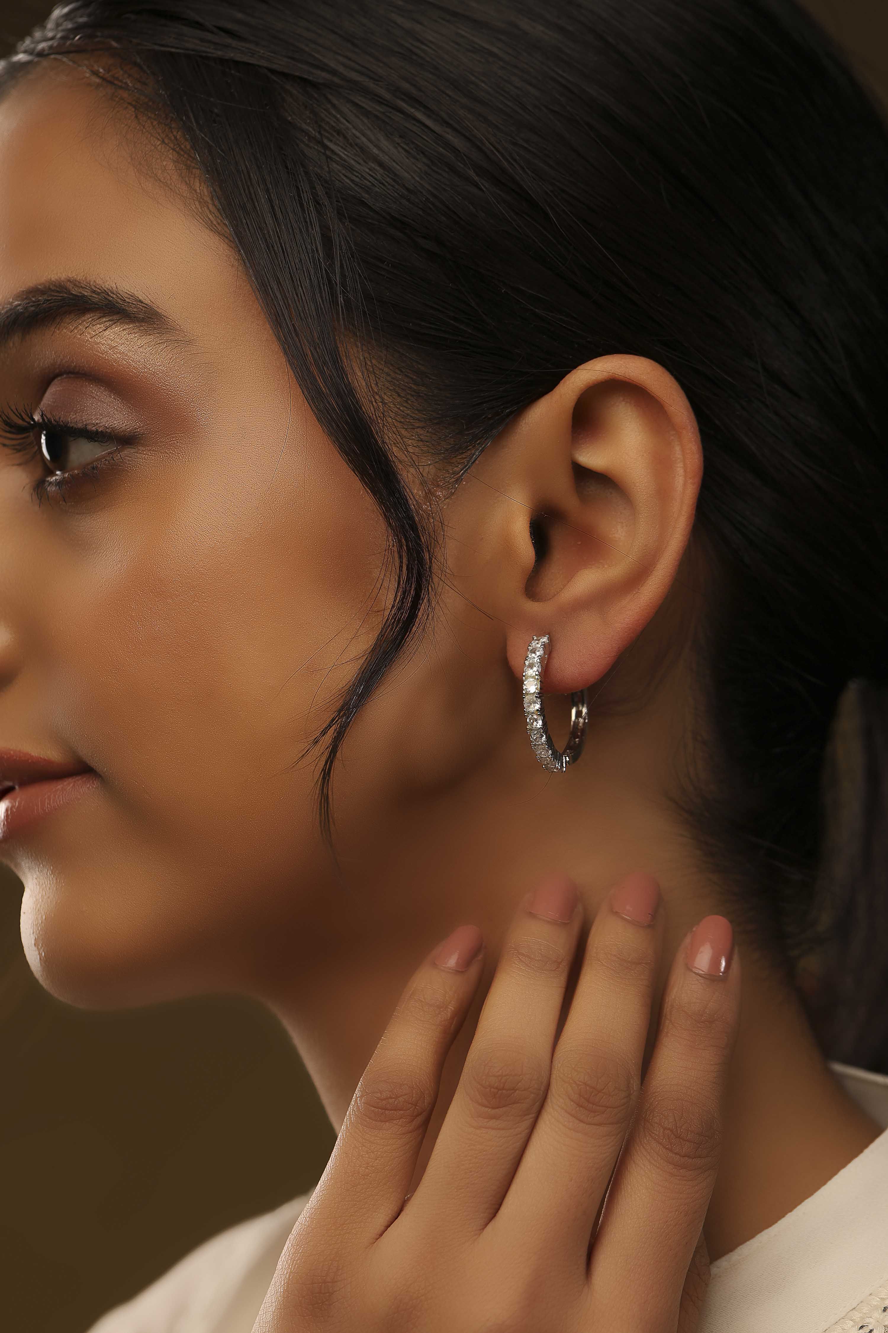 White Brass Hoops image number 3