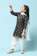 Turquoise Cotton Straight Printed Kurta Patiala Salwar Suit Set image number 0