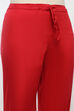 Red Cotton Solid Pant image number 1