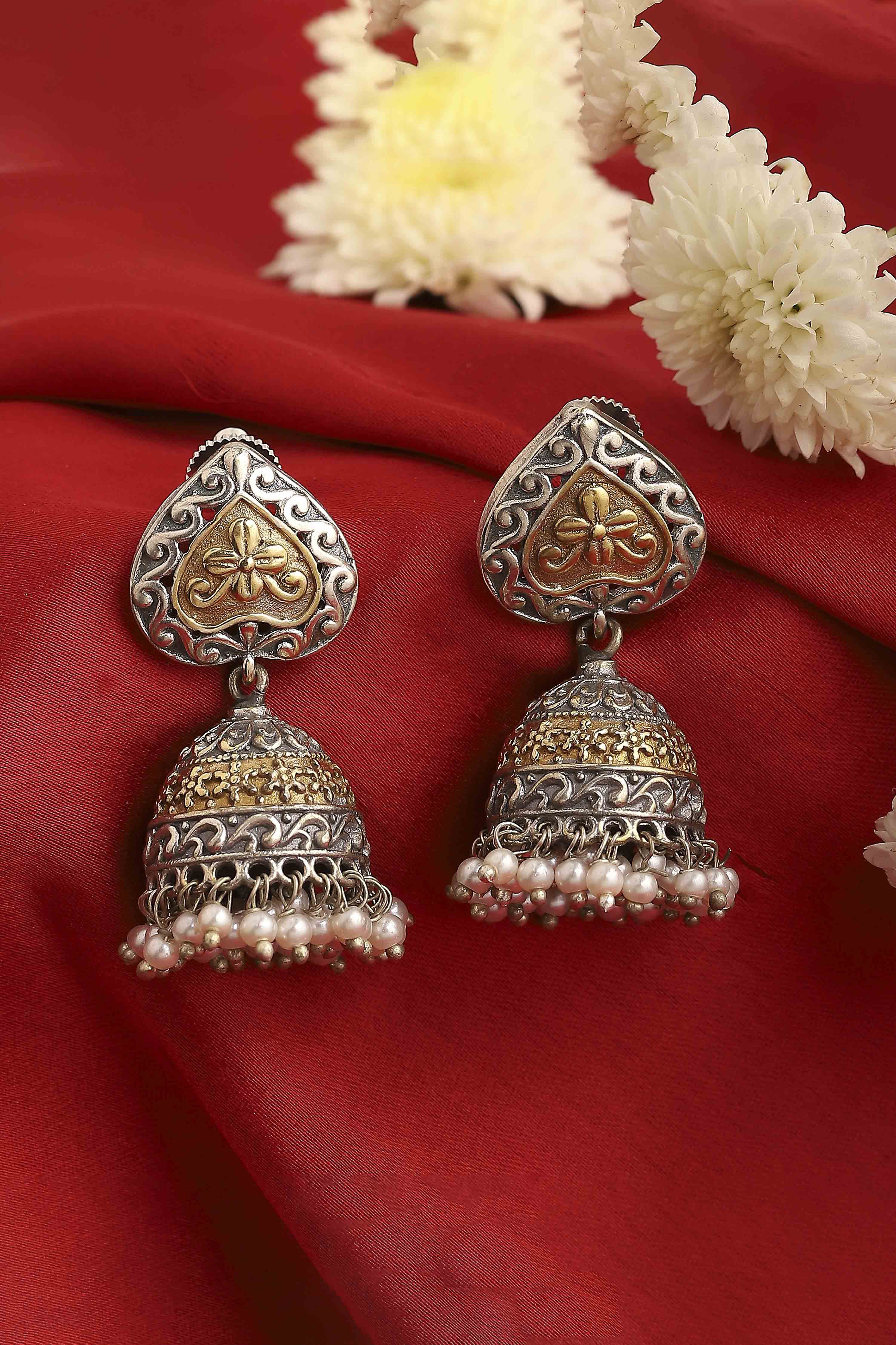 biba Oxid Gold Brass JhumkaOxid Gold Brass Jhumka-picture-29
