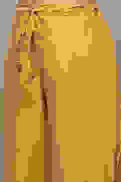 Mustard Tissue Gathered Suit set image number 2