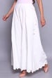 White Cotton Flared Palazzo Pants image number 3