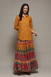 Yellow Rayon Straight Printed 2 Piece Set image number 6