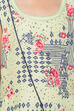 Green Cotton Asymmetric & Sling Bag Printed Dress image number 1