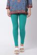 Teal Cotton Blend Solid Anklets image number 0
