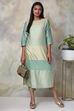 Pista Green Cotton Silk Straight Yarndyed Kurta image number 0
