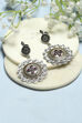 Pink Oxidised Stone Studded Danglers image number 0
