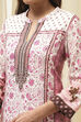 Peach Rayon A-Line Printed Kurta image number 1