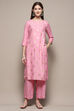 Light Pink Rayon Straight Kurta Palazzo 2 Piece Set image number 6