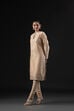 Rohit Bal Light Pink Cotton Silk Anarkali Printed Suit Set image number 4