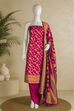 Green Chanderi Silk Printed Unstitched Suit Set image number 5