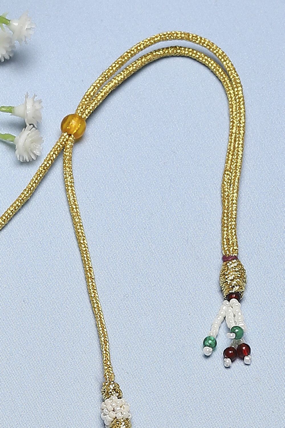 Mint Green Brass Pendant Necklace Set image number 5