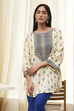 Beige Viscose Printed Straight  Short Kurta image number 0