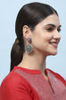 Pink Green Oxidised Casual Drop & Danglers image number 1