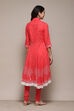 Turquoise Cotton Anarkali Solid Kurta Churidar Suit Set image number 5