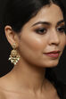 Gold Kundan Earrings image number 3
