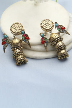 Multicolour Alloy Jhumka image number 0