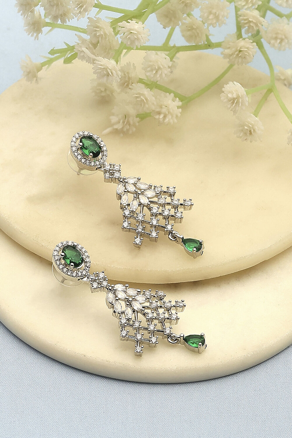 Green Alloy Drop & Danglers image number 0