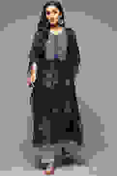 Indigo LIVA Blend Straight Printed Kurta image number 3