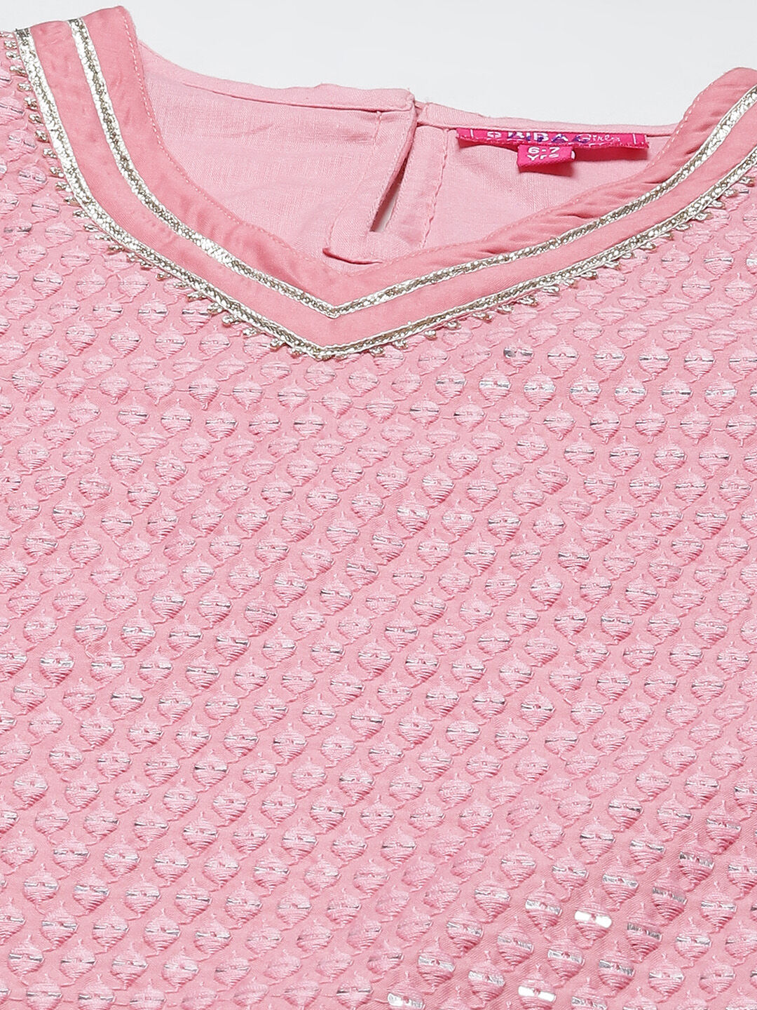 Pink Art Silk Straight Kurta Sharara Suit Set image number 1