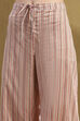 Beige Cotton Floral Printed Gathered A-Line Kurta Set image number 2