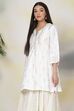 Off White Art Silk Printed Short Kurti image number 2
