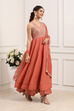Pink Poly Tissue Anarkali Dress image number 4