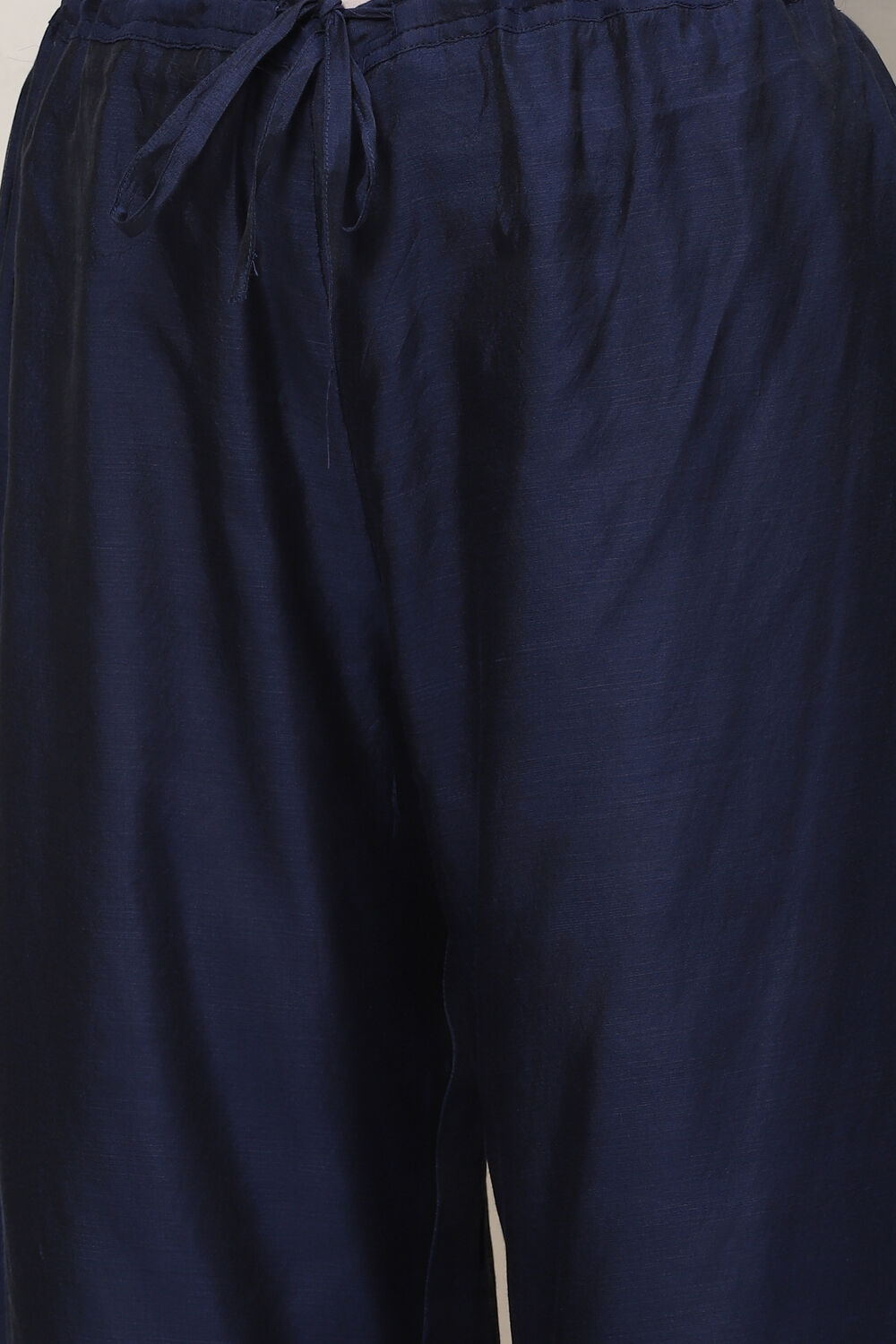 Navy Flared Art Silk Fusion Wear 2 Piece Set image number 2