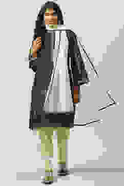 Beige & Black Printed Straight Kurta Salwar Suit Set image number 7