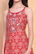 Red Viscose Blend Sharara Suit Set image number 1