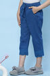 Black Cotton Solid Capri Pant image number 2