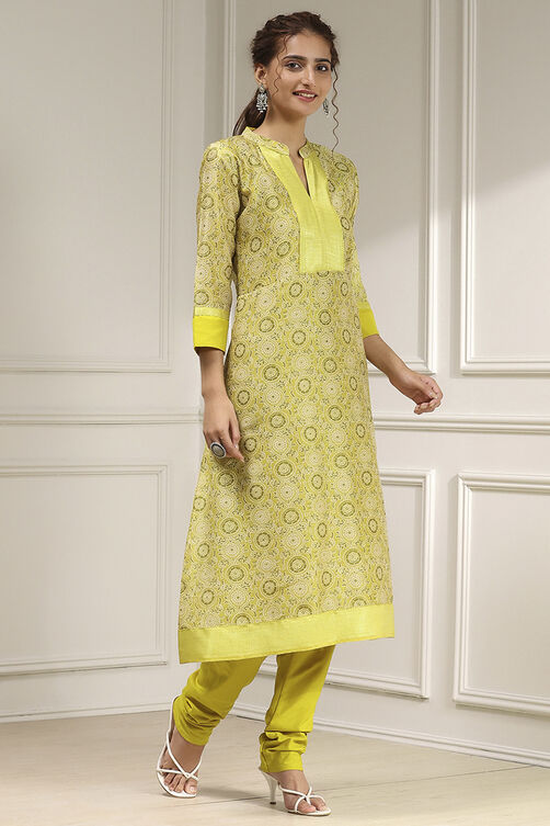 Orange Cotton Digital Print Unstitched Suit Set image number 6