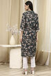 Mustard Yellow Cotton Printed Straight Kurta image number 3