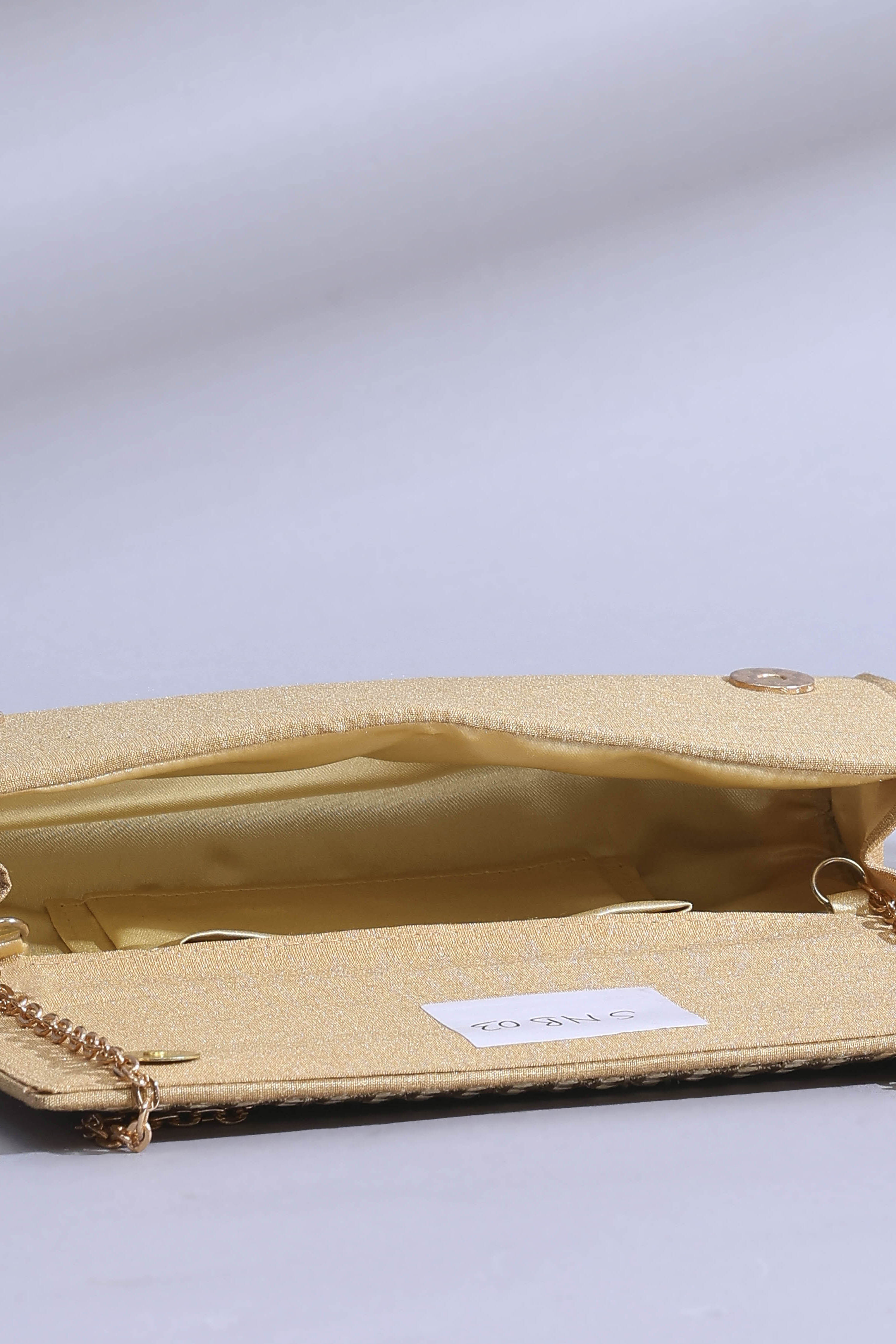 Gold Polycotton Clutch image number 6