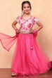 Green Floral Festive Flared Lehenga Set image number 0