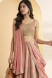 Light Pink Silk Kalidar Lehenga Set image number 1