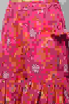 Deep Fuchsia Polyester Straight Kurta Garara Suit Set image number 2